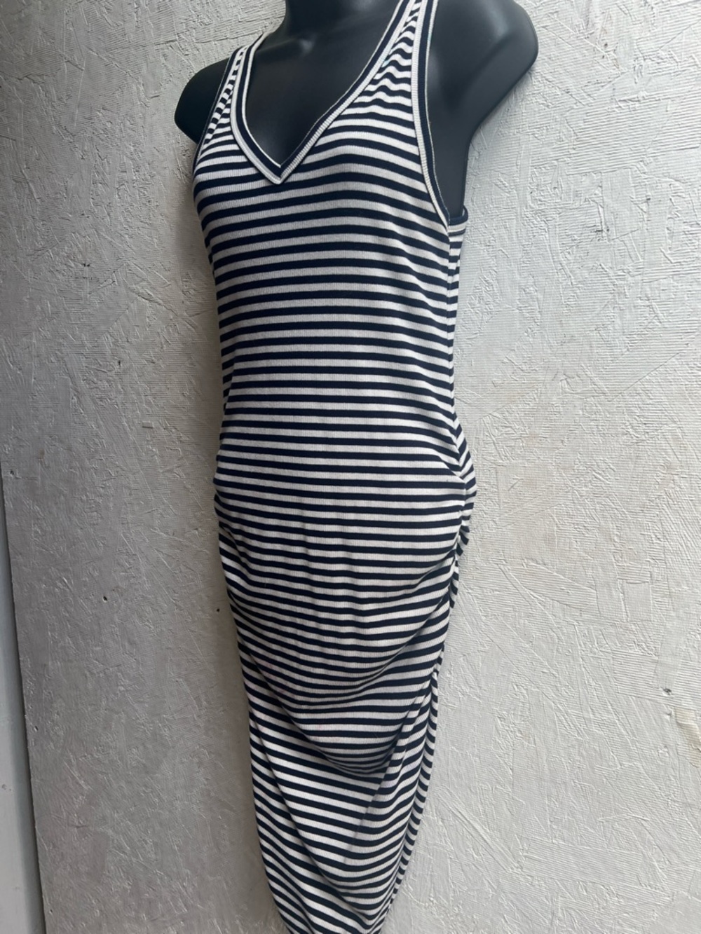 Navy Blue and White Nautical Knit dress
